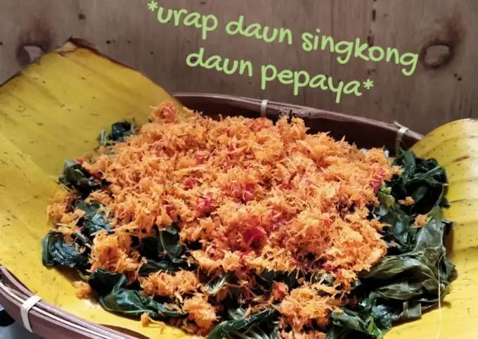 Gambar urap daun pepaya yang lezat dan menggugah selera