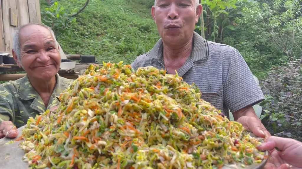 Gambar cara mengolah bunga pepaya jantan menjadi makanan atau minuman