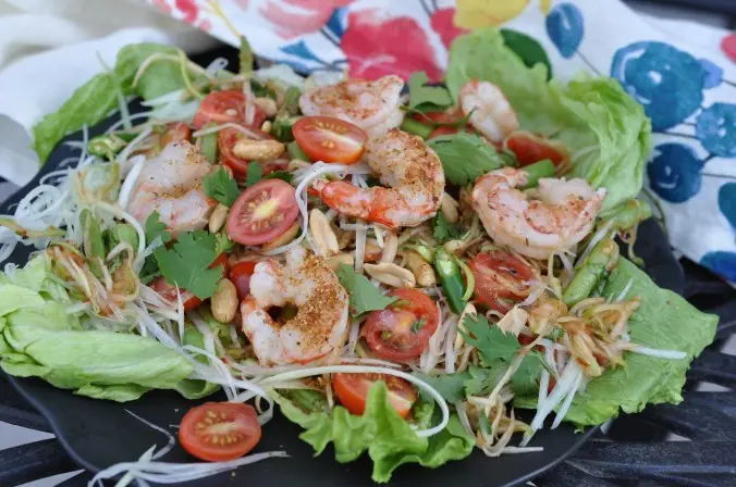 Resep tumis tunas pepaya dengan udang yang mudah dibuat